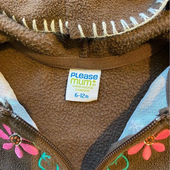 Please Mum fleece half zip sweater 6-12 months - Picture 4 of 4